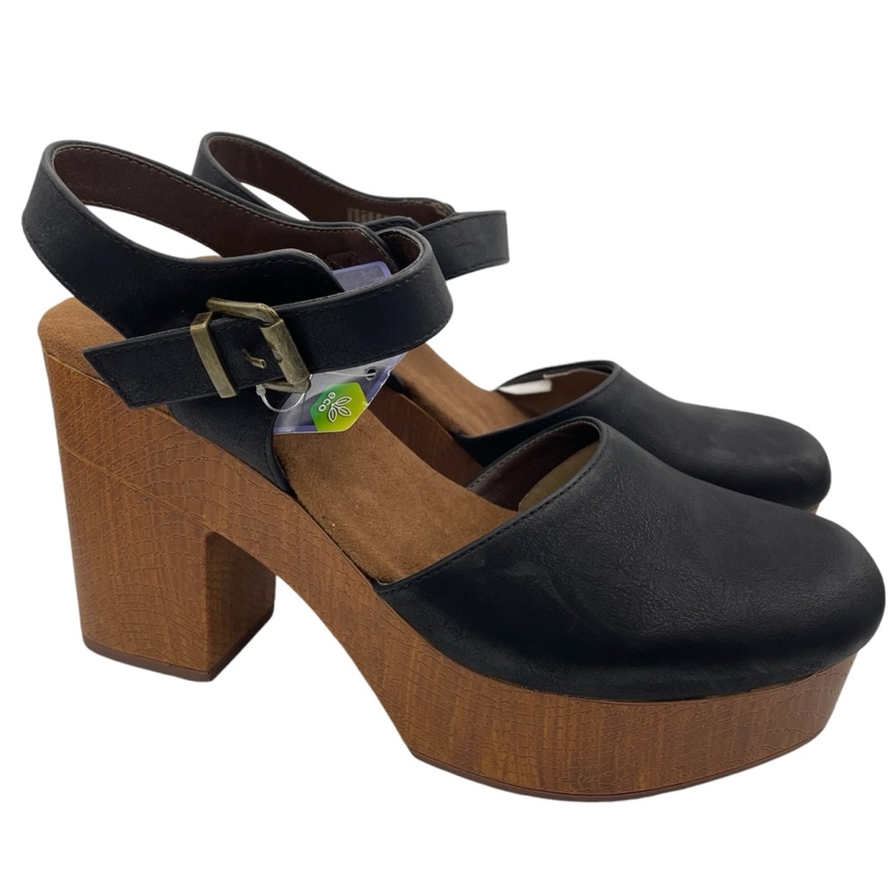 Sonoma ortholite faux wood black clogs women Size 7 1/2M
